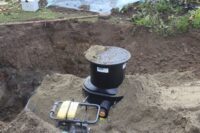 Regentank im Garten sorgt für immer genügend Giesswasser